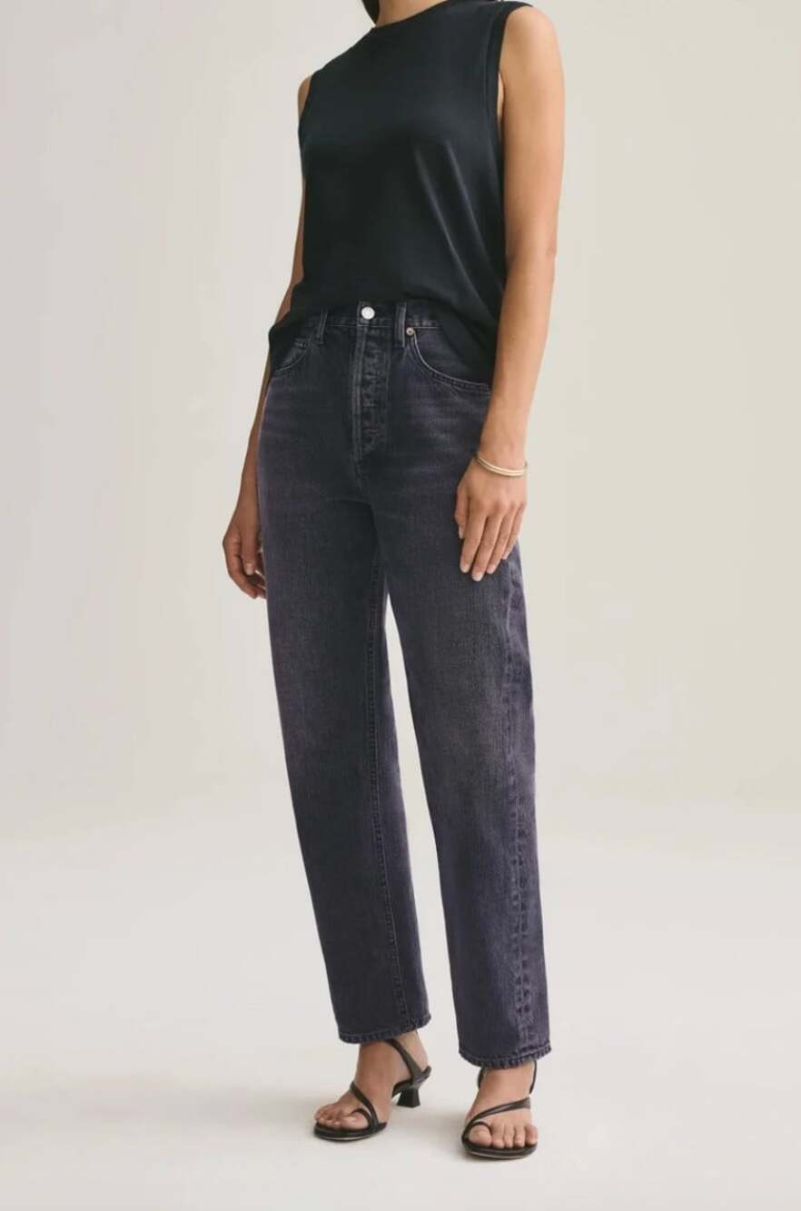 Agolde 90s Jean in Photogram Black Size 28 Short Straight Leg